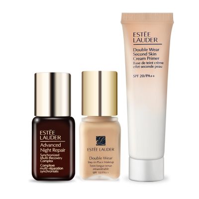 ESTEE LAUDER 雅詩蘭黛 粉持久完美肌底妝組-特潤+粉底+乖乖乳-公司貨