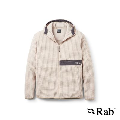【RAB】Ramshaw Hoody 格紋刷毛連帽外套 鵝卵石白 男款 #QFG74