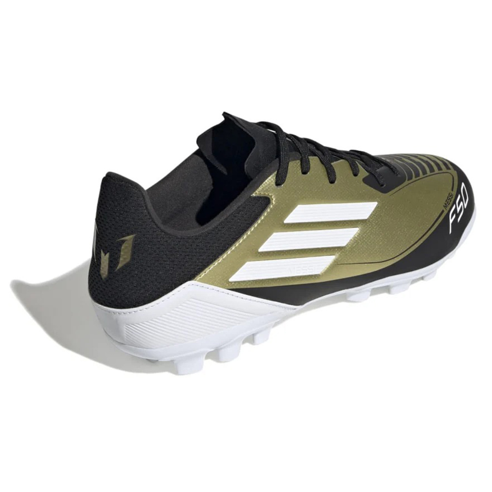 Adidas F50 League 2G/3G AG Messi JH9627 男女足球鞋草地黑金| 襪子