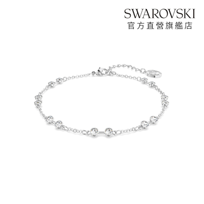 【SWAROVSKI旗艦店】Swarovski Remix 系列 圓形切割 白色 鍍白金色 施華洛世奇 官方直營