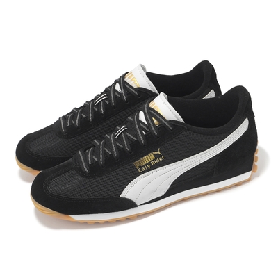 Puma 休閒鞋 Easy Rider Footie 男鞋 女鞋 黑 白 膠底 麂皮 拼接 復古 情侶鞋 40155902