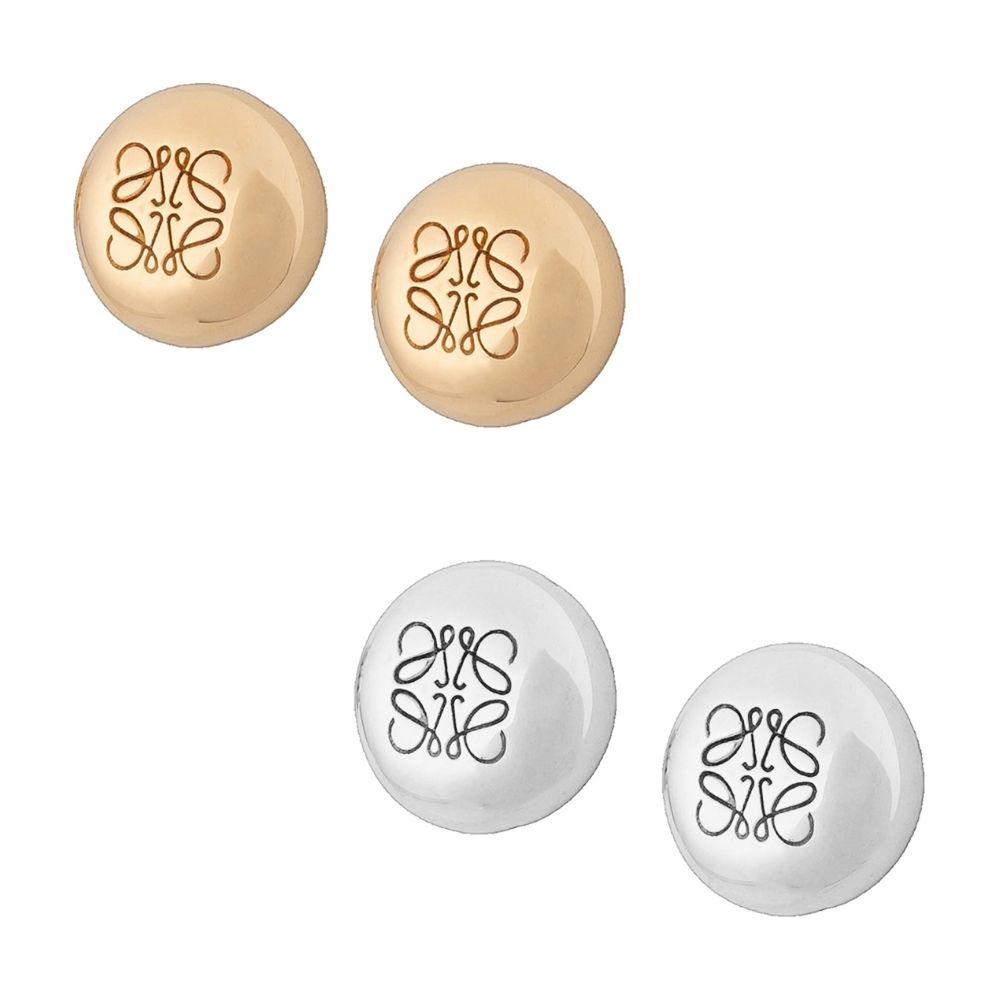 LOEWE Anagram Pebble 圓形耳針式耳環(多色選)