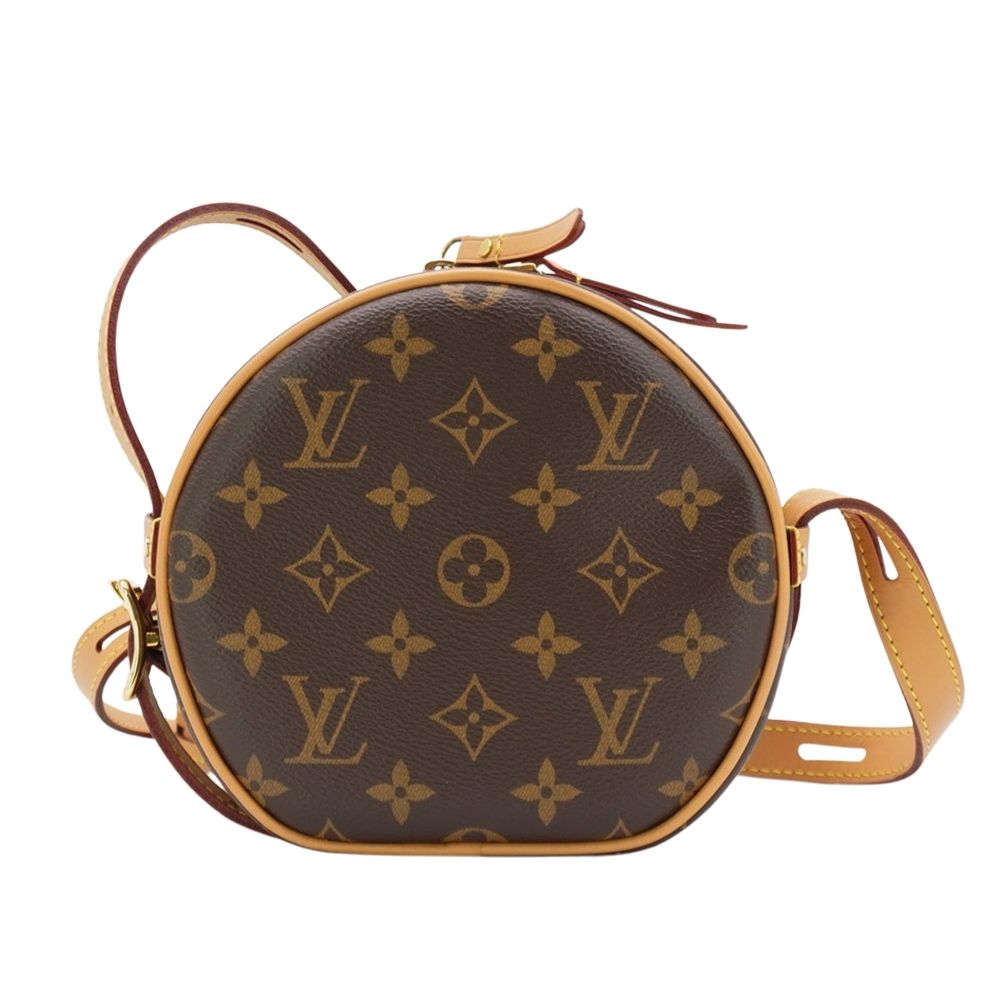 二手品 Louis Vuitton LV路易威登 Boite Chapeau Souple PM 圓餅斜背包(M45578-咖)