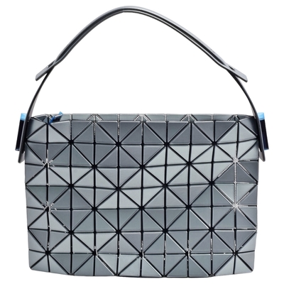 ISSEY MIYAKE 三宅一生BAOBAO幾何方格手提/肩背新月包(水藍色)