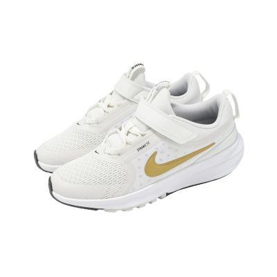 Nike 慢跑鞋 Star Runner 5 PS 中童鞋 灰 金 緩震 魔鬼氈 運動鞋 HF7005-007