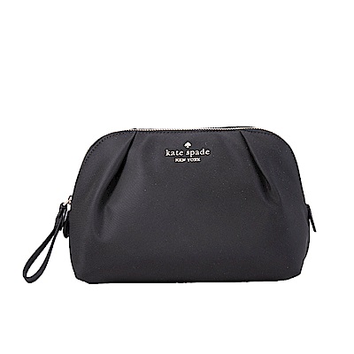 KATE SPADE 尼龍拉鍊手拿包/化妝包(黑色)