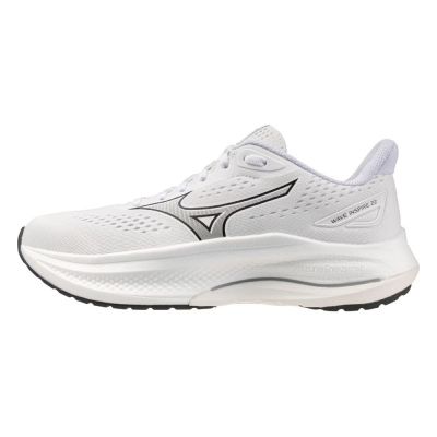 Mizuno 美津濃 Wave Inspire 22 SW [J1GD264577] 女 慢跑鞋 超寬楦 緩震 白 灰