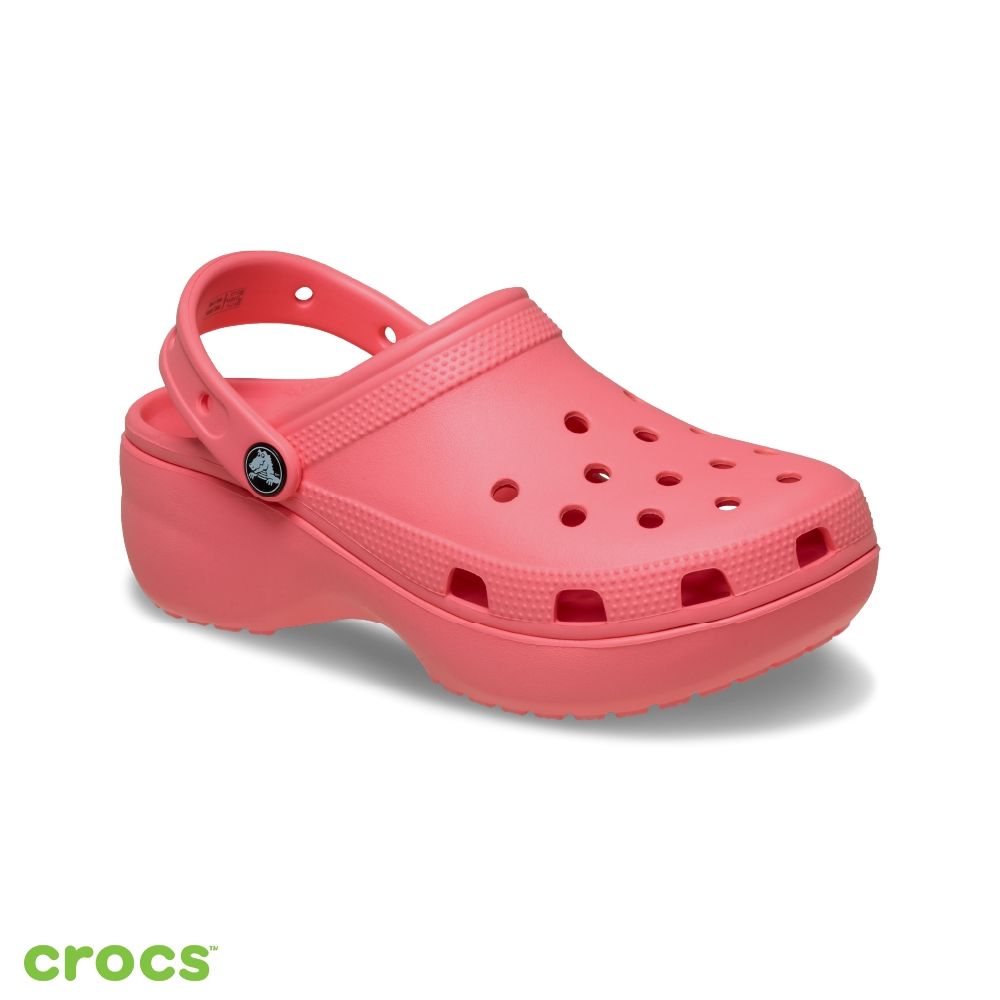Crocs 卡駱馳 (女鞋) 經典厚底克駱格-番石榴粉色-206750-6UI