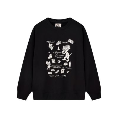 GIORDANO 男裝BEST FRIENDS FOREVER印花大學TEE 湯姆貓與傑利鼠系列