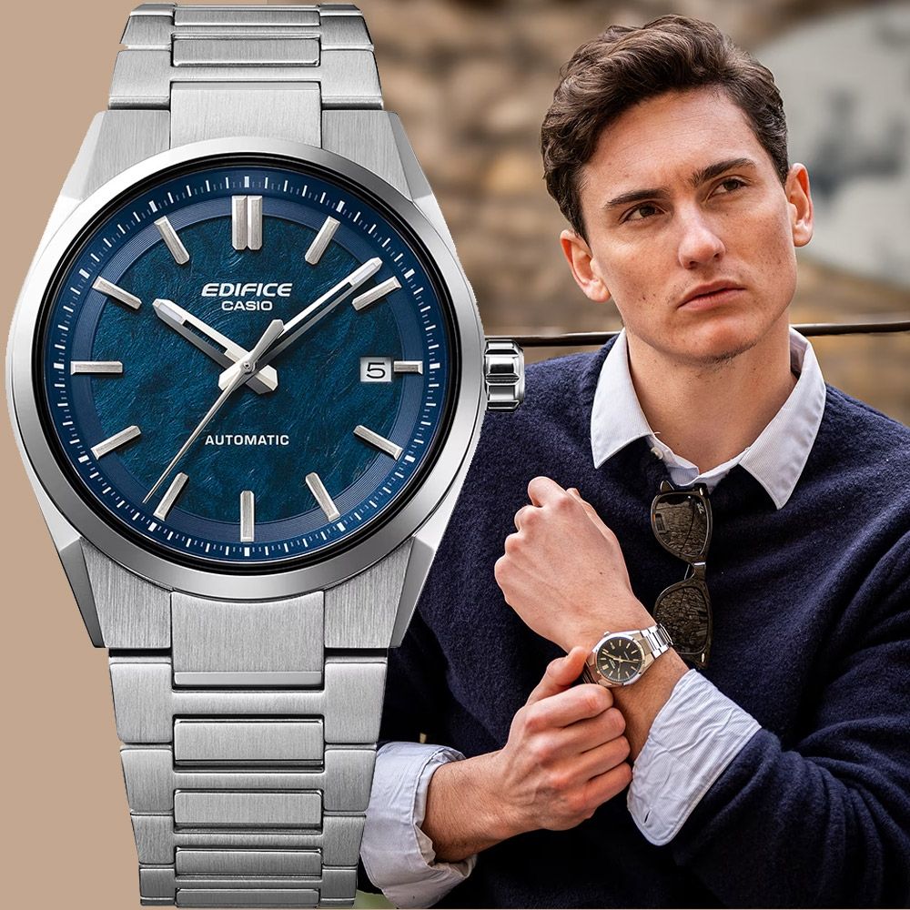 CASIO 卡西歐 EDIFICE 跑車系列 機械錶 手錶 開學換新季 送禮推薦-38mm EFK-110D-2A