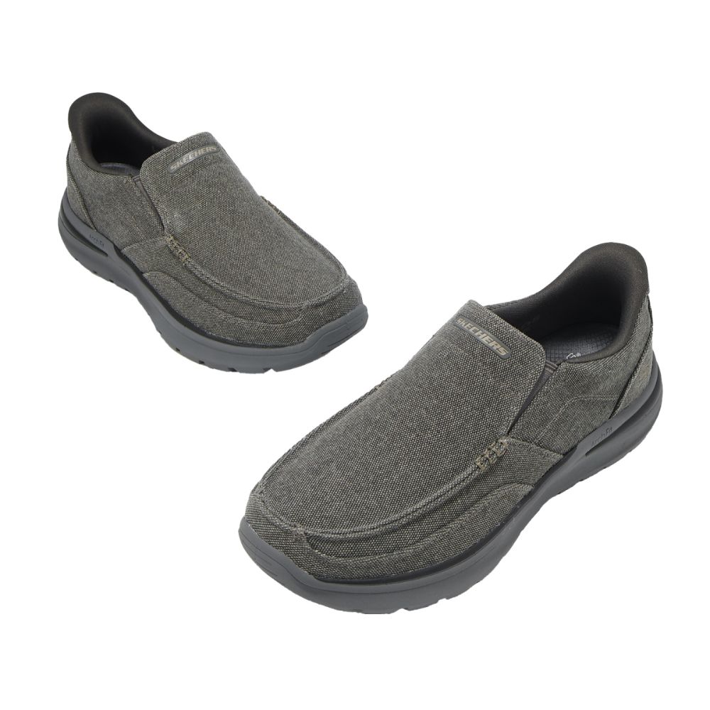 Skechers 休閒鞋Arch Fit Superior Slip-Ins 男鞋灰馬克縫帆船鞋懶人鞋