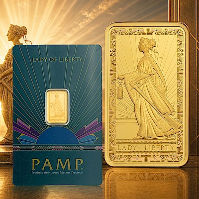 【童樂繪金飾】瑞士PAMP 自由女神2.5g 黃金條塊 2.5公克 國際LBMA認證