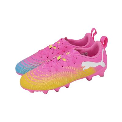 Puma 足球釘鞋 Future 9 Play FG/AG Jr 大童 女鞋 粉紅黃 抓地 108723-05