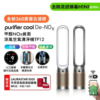 Dyson戴森 Dyson 戴森 Purifier Cool 甲醛NOx 偵測涼風空氣清淨機TP12 (二色可選) 贈掛燙機