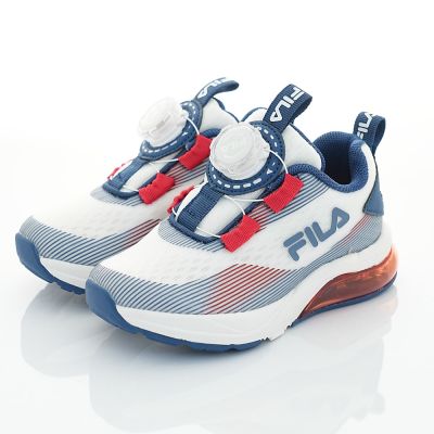FILA頂級運動童鞋-前置BOA旋鈕避震氣墊運動款826Z-123藍白紅(中大童段)16-22cm(新品)櫻桃家