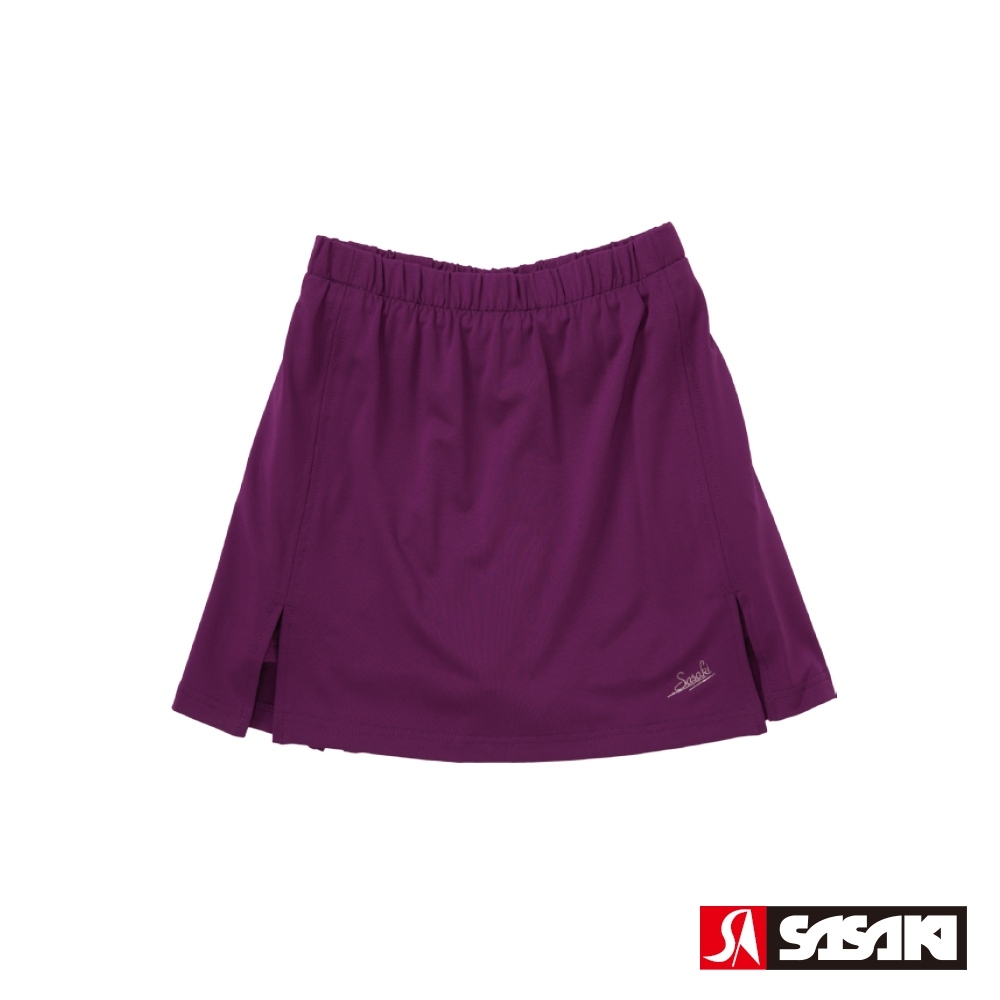 SASAKI 吸濕排汗專業網球裙 女 六色任選 (深葡萄紫/銀蔥)