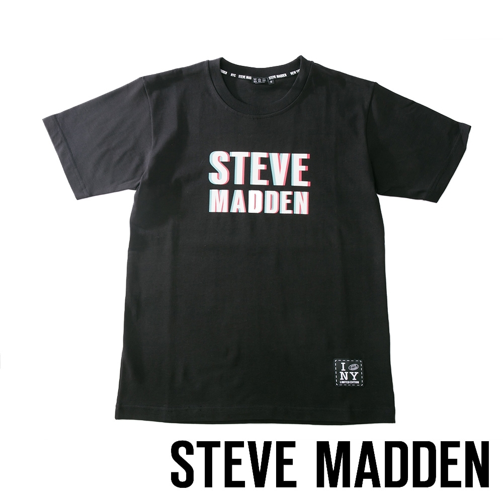 STEVE MADDEN-純棉品牌潮流LOGO T-Shirt 短袖上衣-白色