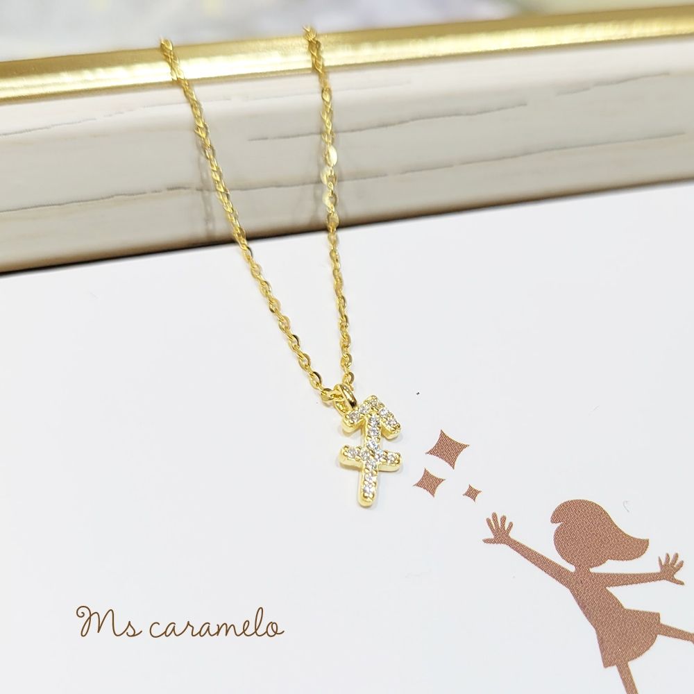 【焦糖小姐 Ms caramelo】12月射手座項鍊 星座項鍊  鋯石項鍊