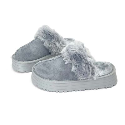 ROBINLO 冰雪女王保暖厚底雪靴拖鞋 LONNIE II 優雅灰