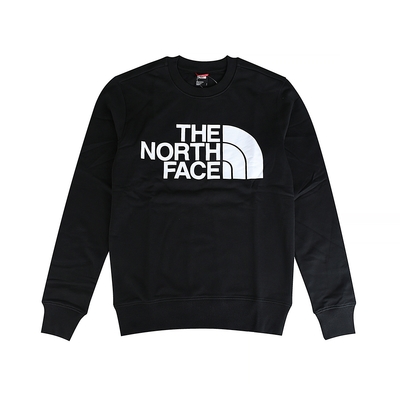 The North Face經典燙印大LOGO長袖T恤(黑x白/男款)