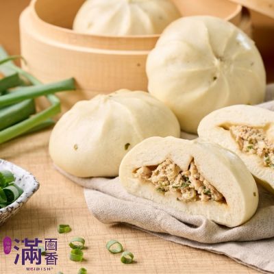 滿面香 香蔥肉包3包(4顆/包/每顆100g)