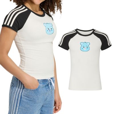 Adidas Slim Cali Tee J 大童 童裝 白黑色 Care Bears 印花 T恤 短袖 KU8341