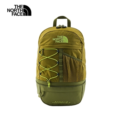 The North Face 官方旗艦 北面男女款綠色舒適背負大容量兩用設計後背包｜88TK0ON