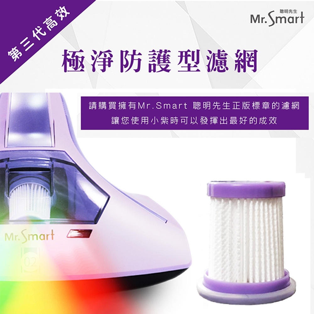 Mr.Smart 小紫除蹣吸塵器專用濾網(6入組)