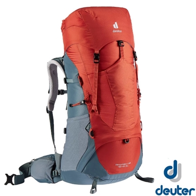 Deuter Aircontact Lite 45+10SL 專業輕量減震拔熱透氣背包 辣椒紅/淺藍