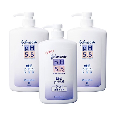 嬌生 (3入組) pH5.5潤膚沐浴乳1000ml (2款) 含贈共3入