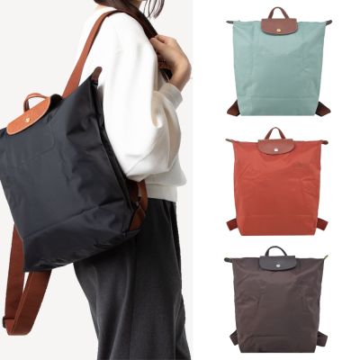 LONGCHAMP LE PLIAGE/GREEN系列新款中型再生尼龍摺疊後背包(多色選)