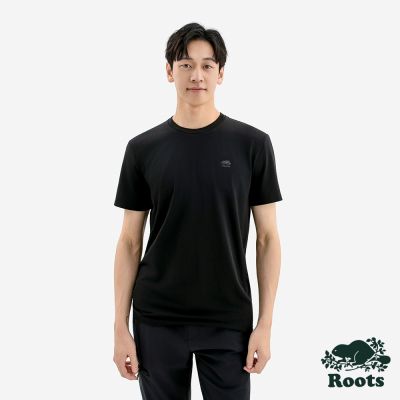 Roots男裝-ROAM 短袖上衣-黑色