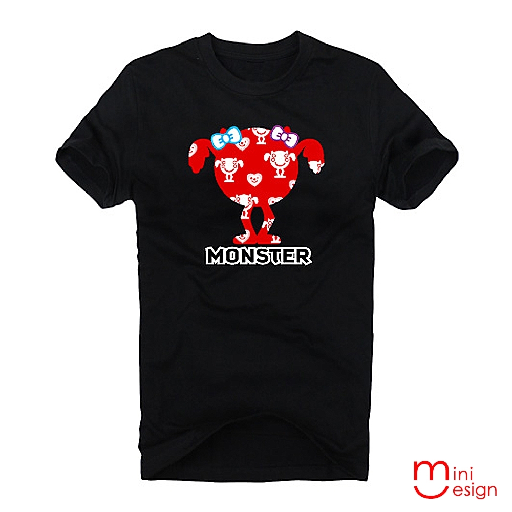 四眼怪潮流設計短T 三色-Minidesign (黑色)