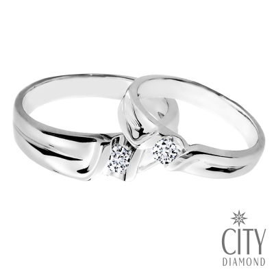 City Diamond 引雅 10分男戒/女戒/對戒(璀璨流光系列)