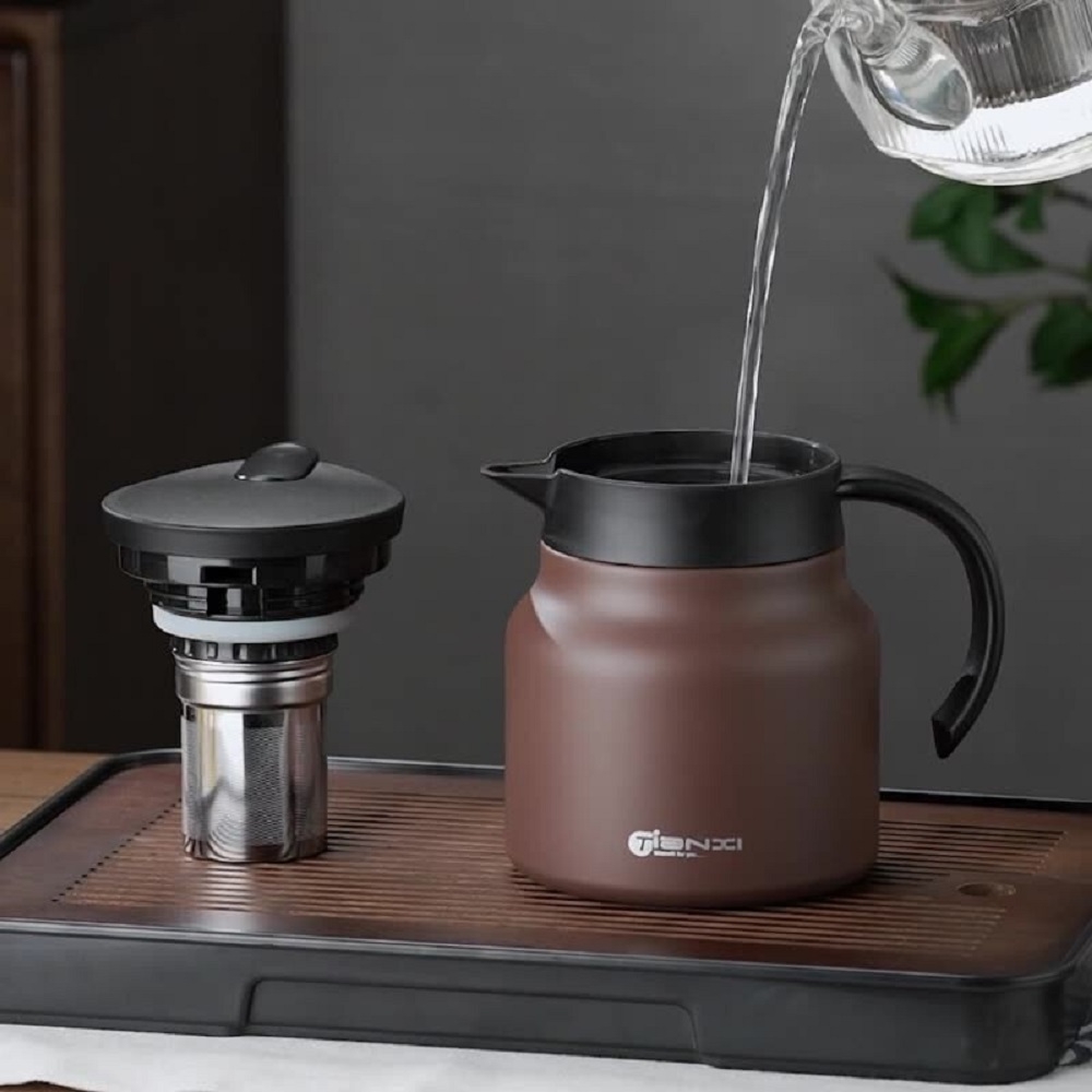 樂豐生活大容量800ml 陶瓷悶茶壺泡茶壺沖茶壺陶瓷內膽獨立茶倉LFlife