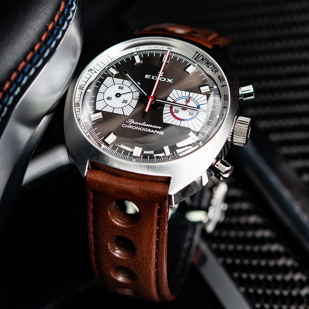 EDOX 140週年 x BMW M 50週年 Sportsman 限量賽車計時機械錶 開學換新季 送禮推薦-41mm E08202.3G.GIN