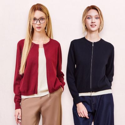 MYVEGA麥雪爾 MA假兩件針織/格紋上衣-共三款