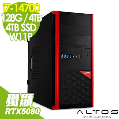 Acer 宏碁 Altos P150F8 水冷工作站 (i7-14700/128G/4TB+4TSSD/RTX5080-16G/WIFI7/1200W/W11P)