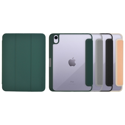 Metal-Slim Apple iPad mini(第7代) 2024 雙料防摔全包覆三折立架式保護皮套(內置筆槽)