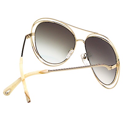 Chloe 眼鏡 CHLOE太陽眼鏡方形金屬造型-金色CE126S-784 | 太陽眼鏡/墨鏡