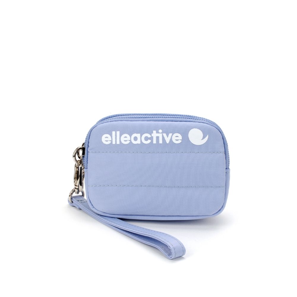 【ELLE Active】蓬蓬雲朵系列-雙層零錢包/手腕包-雲霧藍