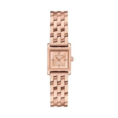 MICHAEL KORS MK Georgie 優雅方型玫瑰金女錶 19mm MK4932 附提袋