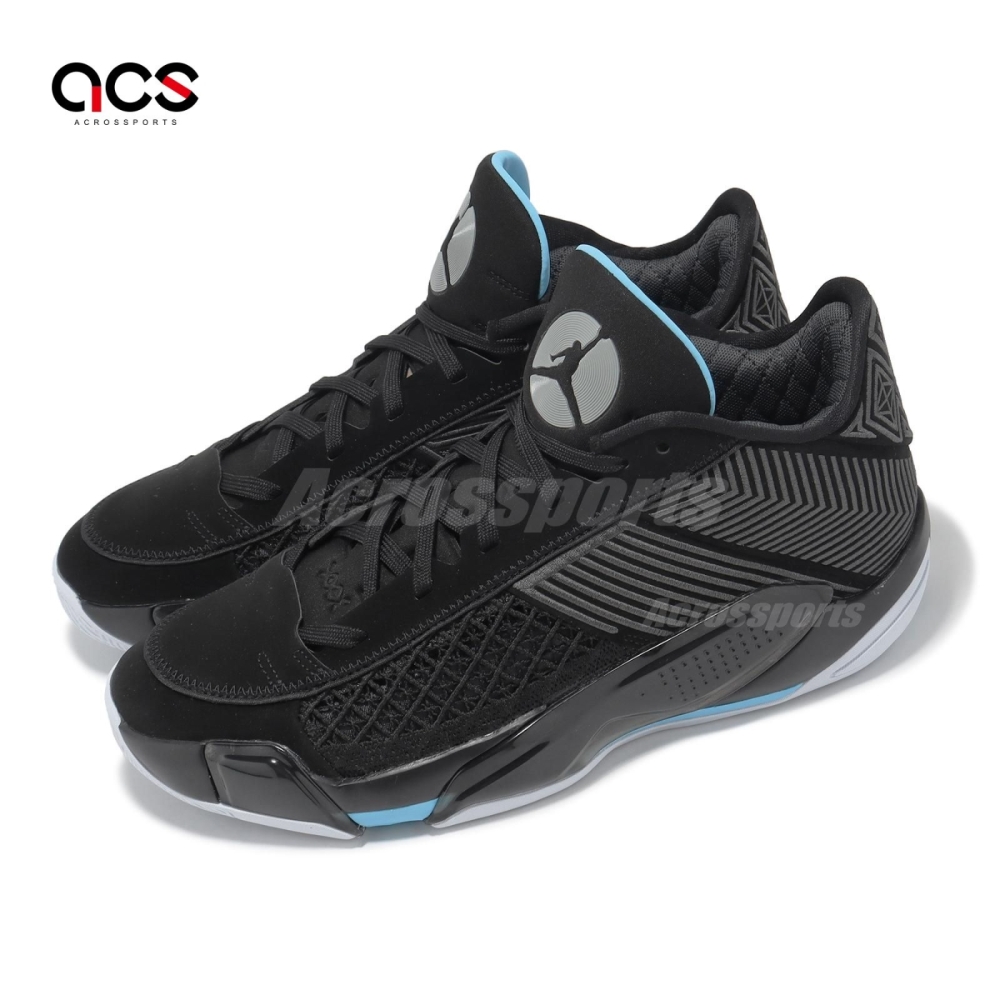 Nike 籃球鞋Air Jordan XXXVIII Low PF 男鞋黑藍Gamma Blue 38代FD2325