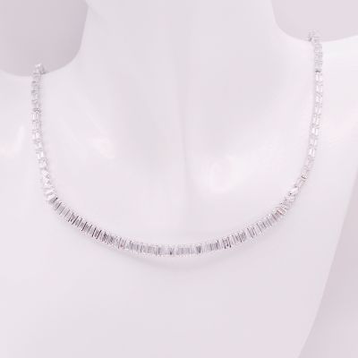 SWAROVSKI 施華洛世奇 Matrix 項鏈 鍍白金色