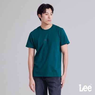 Lee 男款 後背印花短袖圓領TEE 墨綠色 LB602002718