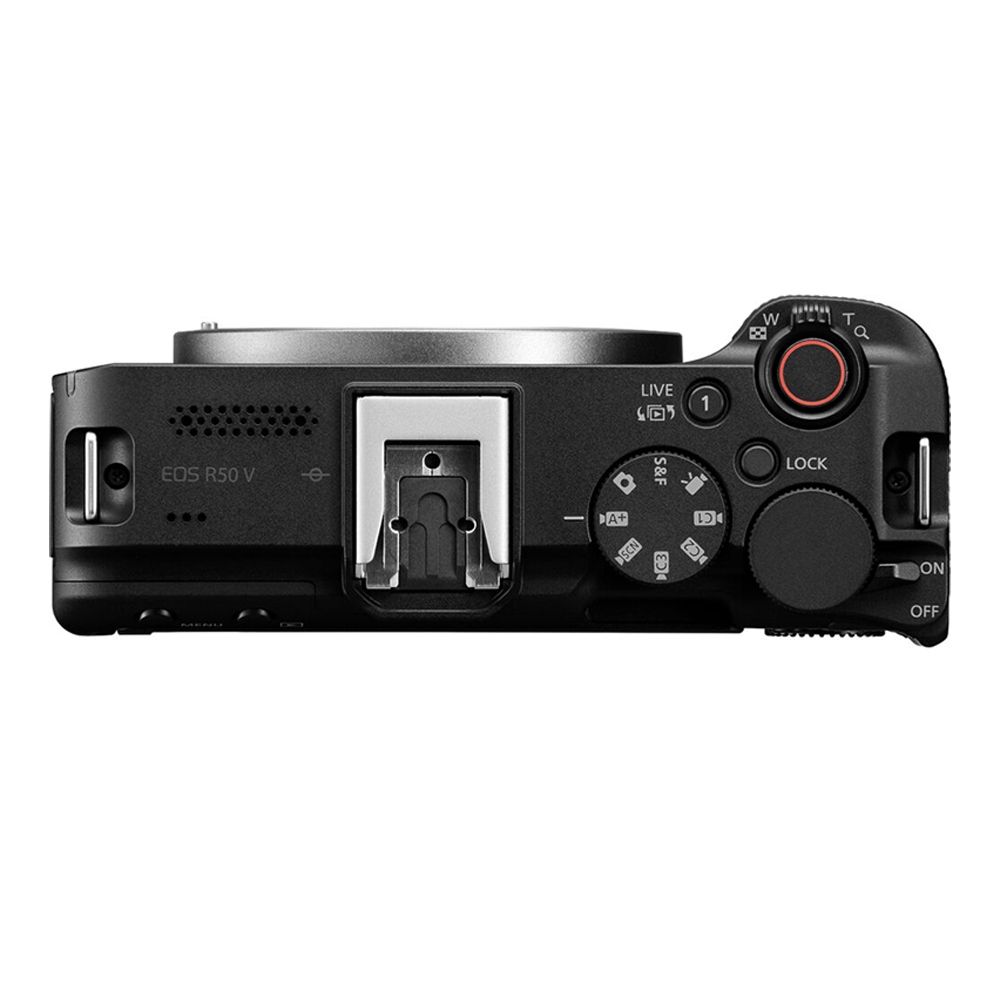 Canon EOS R50 V R50V 黑色機身+ RF-S 18-45mm IS STM 銀色鏡頭拆鏡白