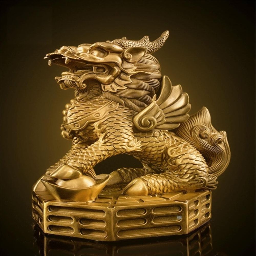 麒麟擺件公母一對鎮宅招財八卦麒麟開業喬遷禮品(家用鎮宅招財風水麒麟