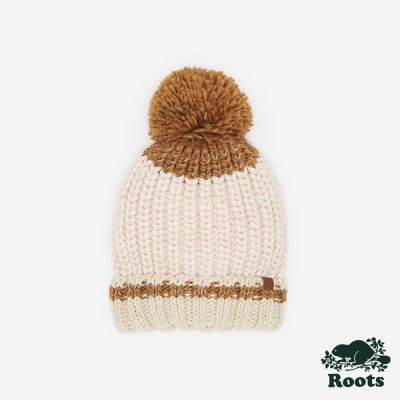 Roots 配件- CHUNKY CABIN 球球毛帽-燕麥色