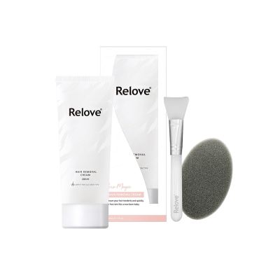 Relove 瞬淨 Ku溜零毛髮霜 200ml(含刮除海綿+矽膠軟刷)【官方旗艦店】