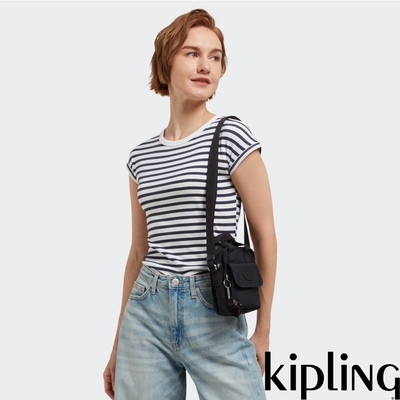 Kipling 率性曜石黑輕巧手提斜背手機包-DALYA